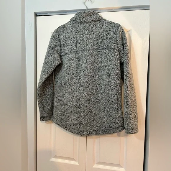 Columbia Sherpa Fleece Jacket Womens Medium Gray Full Zip Cozy Outdoor - Picture 6 of 7